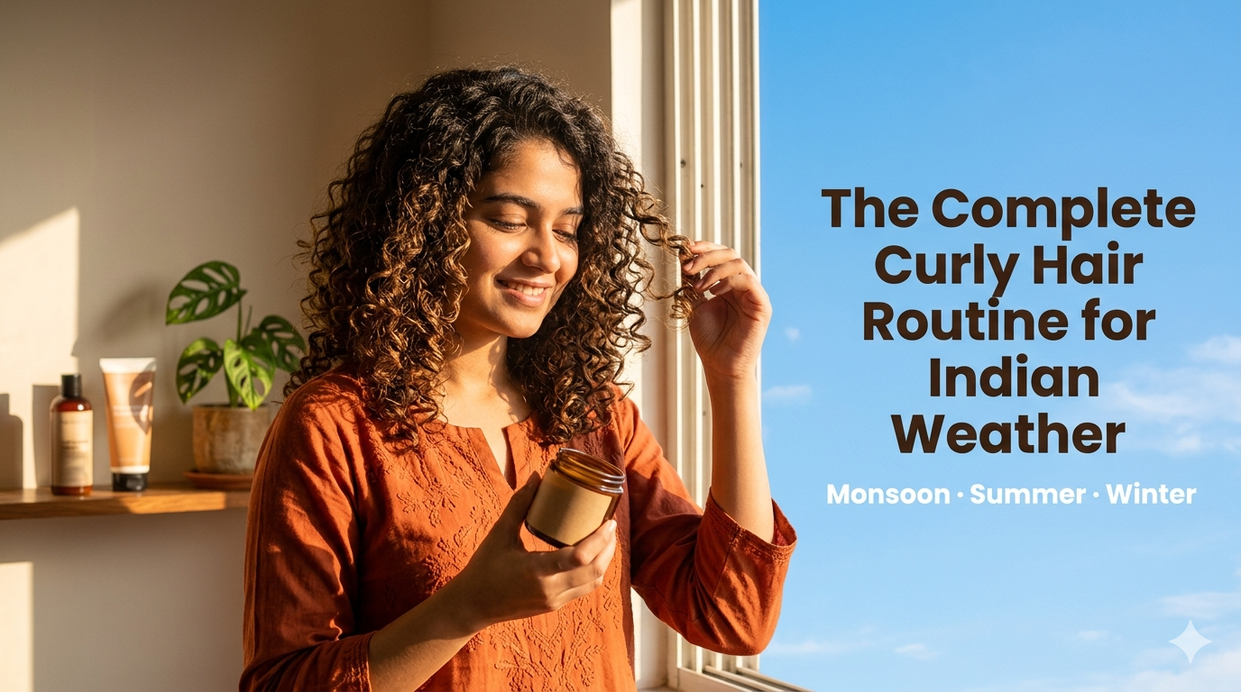 The Complete Curly Hair Routine for Indian Weather: Monsoon, Summer & Winter Edition