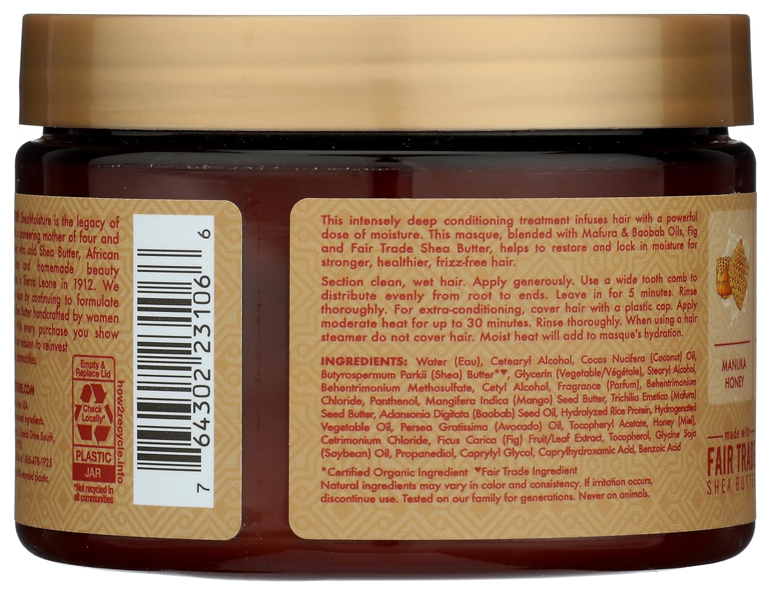 Shea Moisture Honey and Mafura Oil - Intensive Hydration Masque