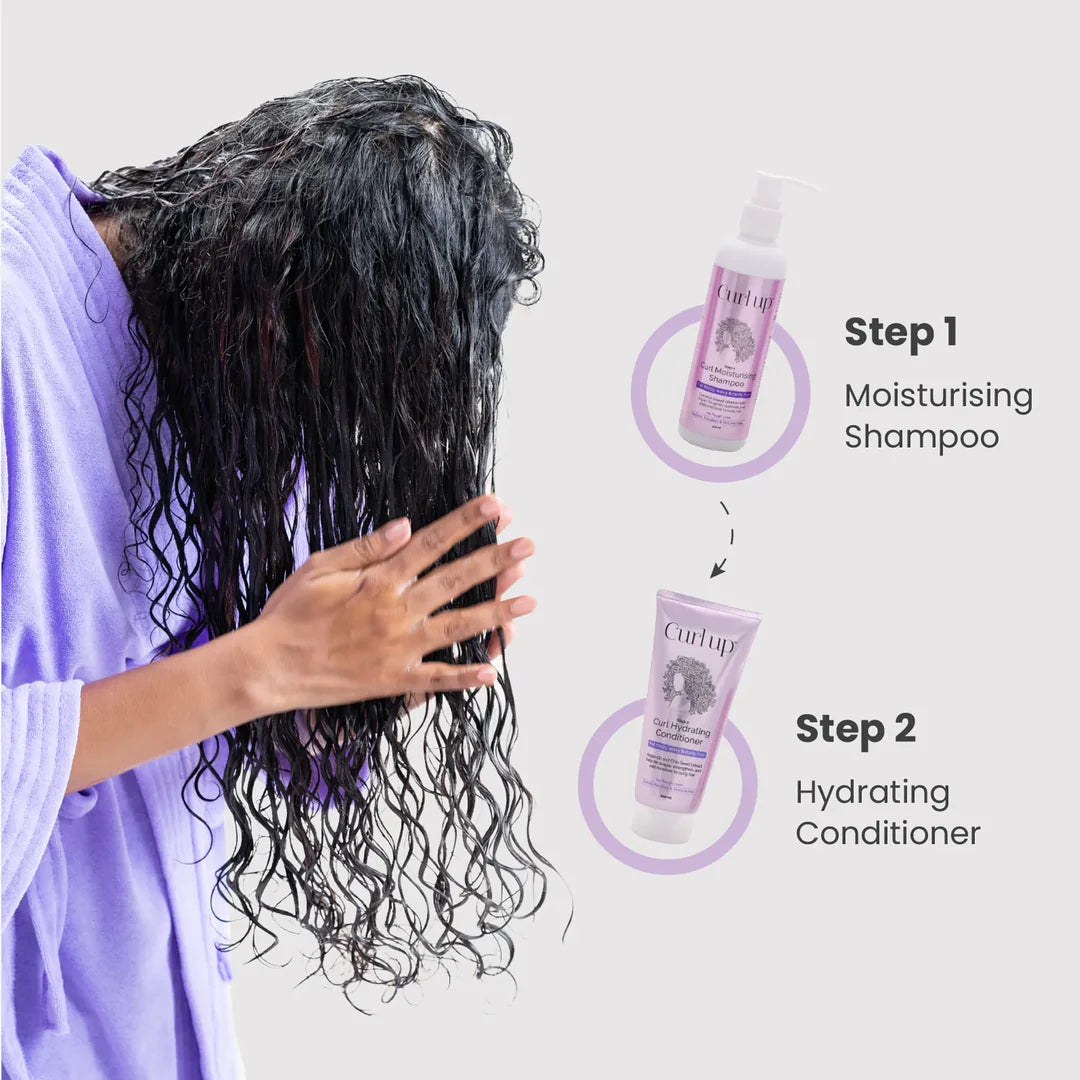 Curl Up Hair Wash Combo with Curly Hair Shampoo & Conditioner