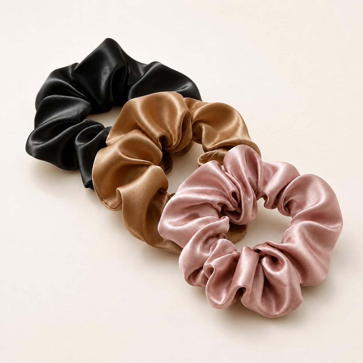 Curl Basics Satin Scrunchies Pack 3