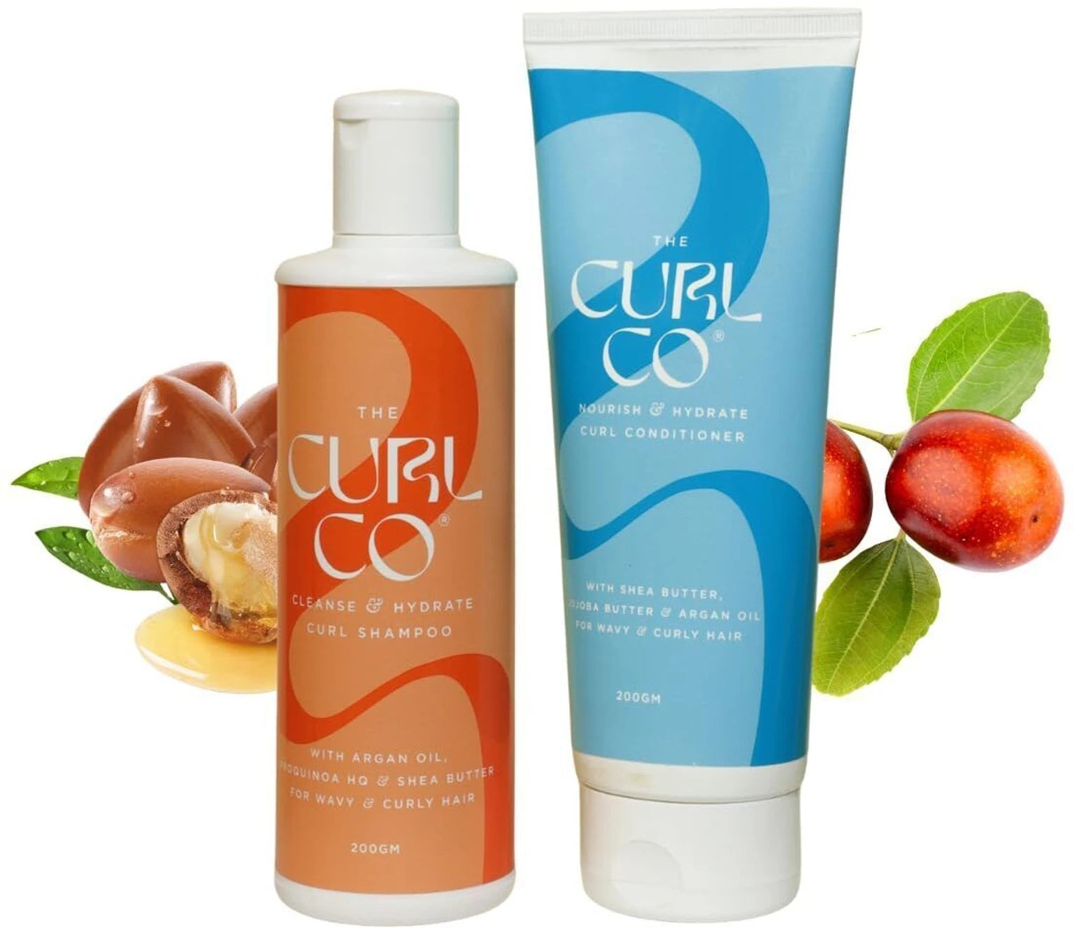 The Curl Co Curl Shampoo and Curl Conditioner Bundle - 200 gm
