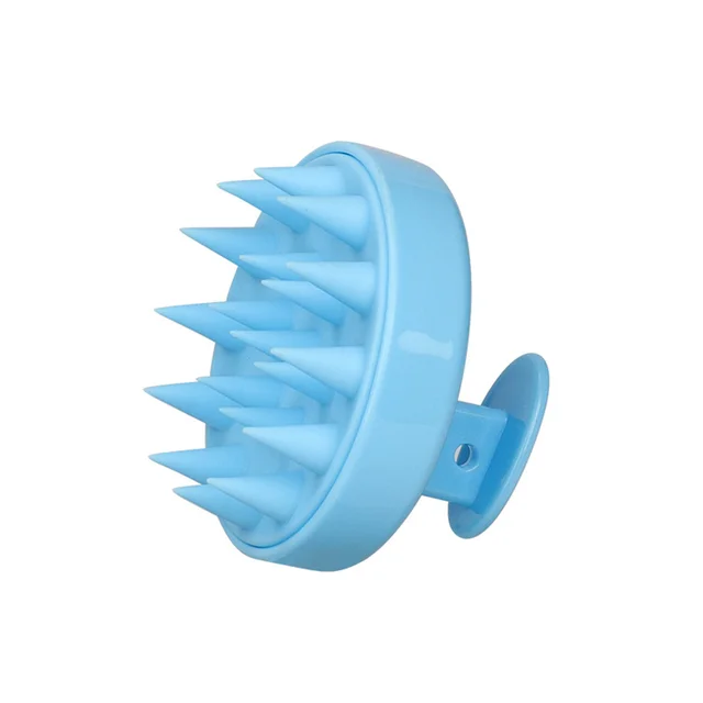 Curl Basics Scalp Round Hair Manual Massager Hair Brush - Blue
