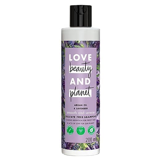 Love Beauty and Planet Argan Oil and Lavender Sulfate Free Anti-Frizz Shampoo - 200 ml
