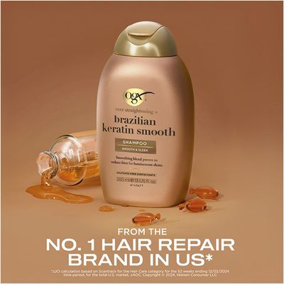 OGX Ever-Straightening Brazilian Keratin Smooth Shampoo - photo 2