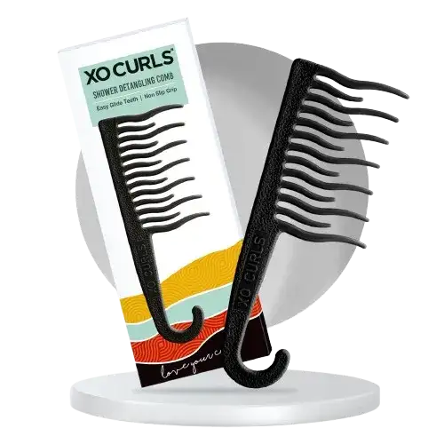XO Curls Shower Detangling Comb - Black