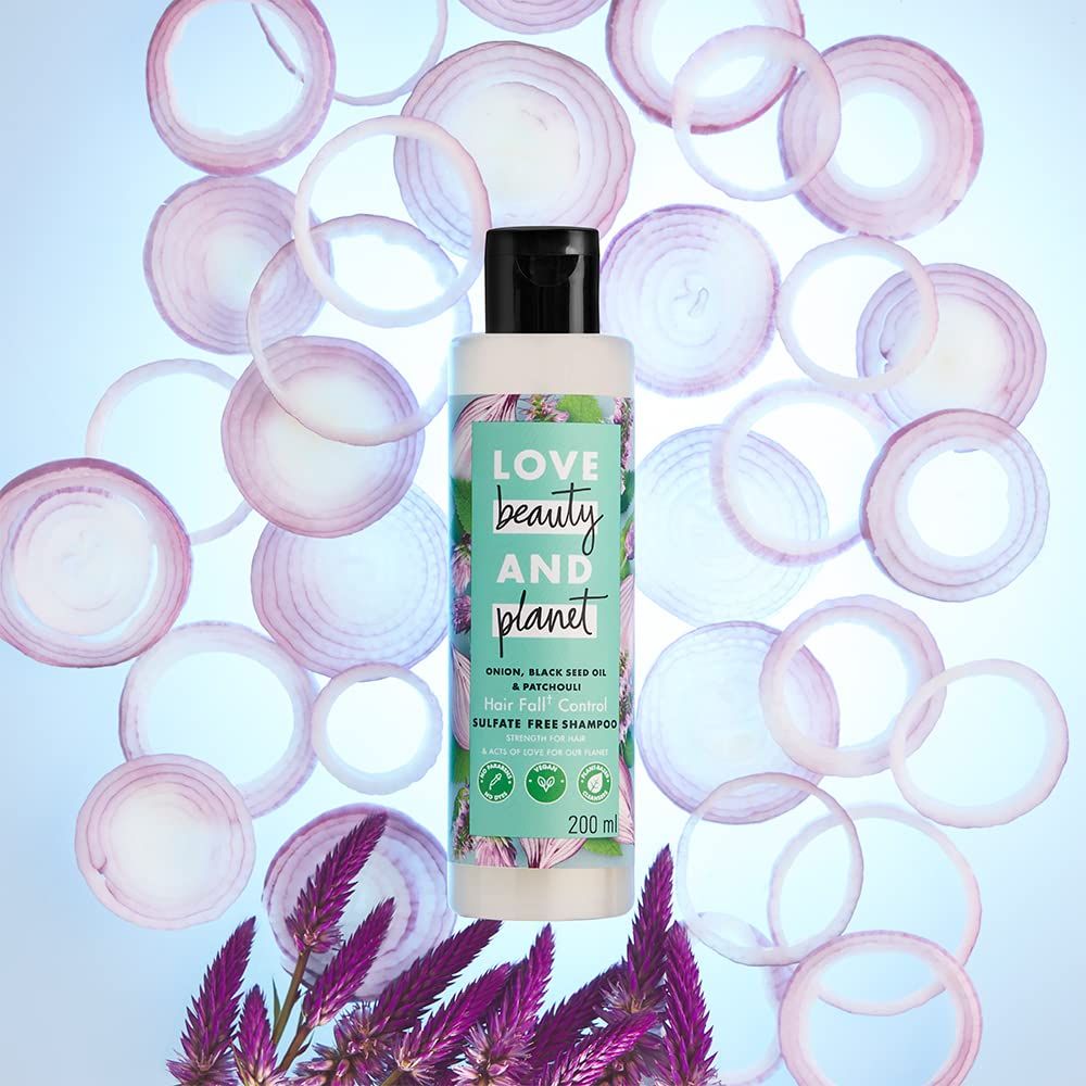 Love Beauty and Planet Onion, Black Seed Oil and Patchouli Hair fall Control Sulfate Free Shampoo - photo 2