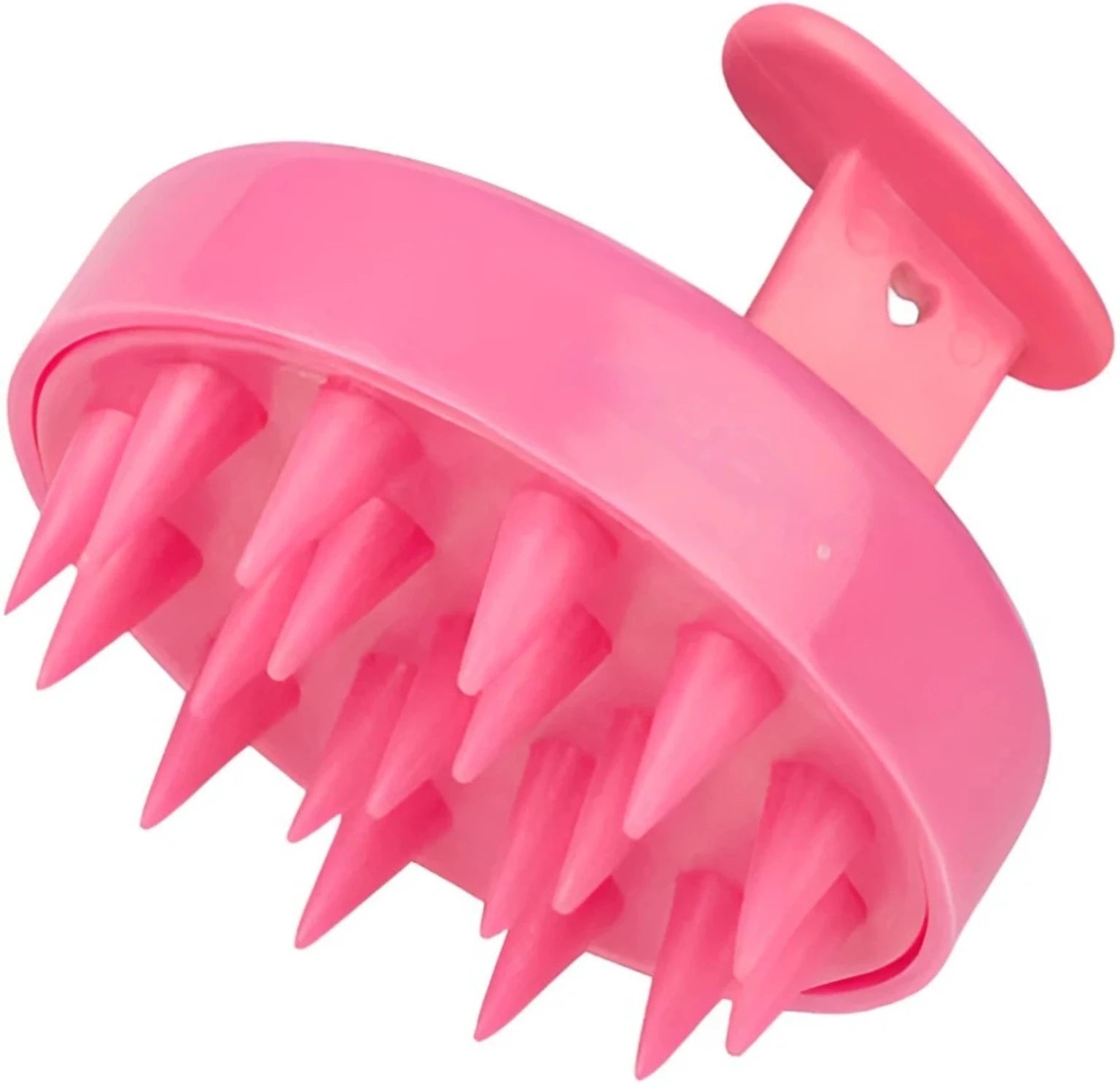 Curl Basics Scalp Round Hair Manual Massager Hair Brush - Pink