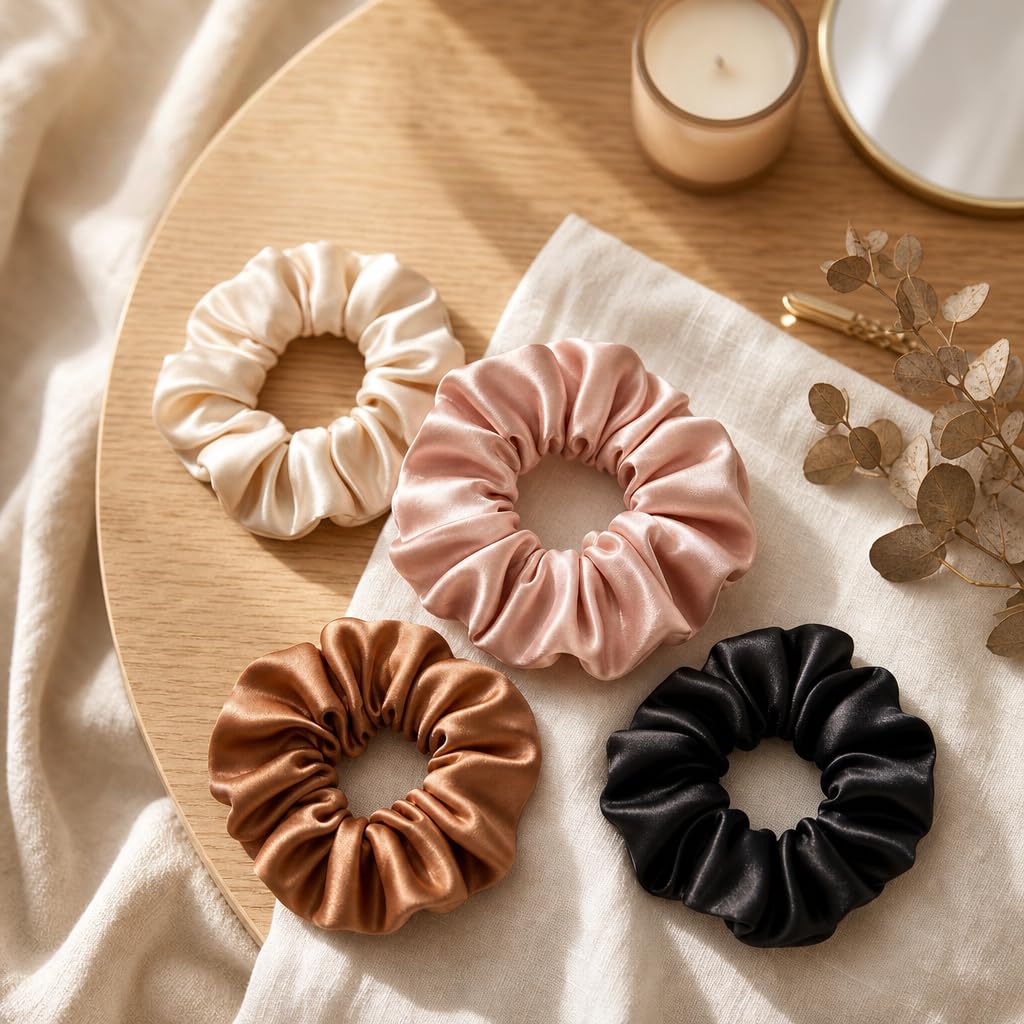 Curl Basics Satin Scrunchies Pack 3