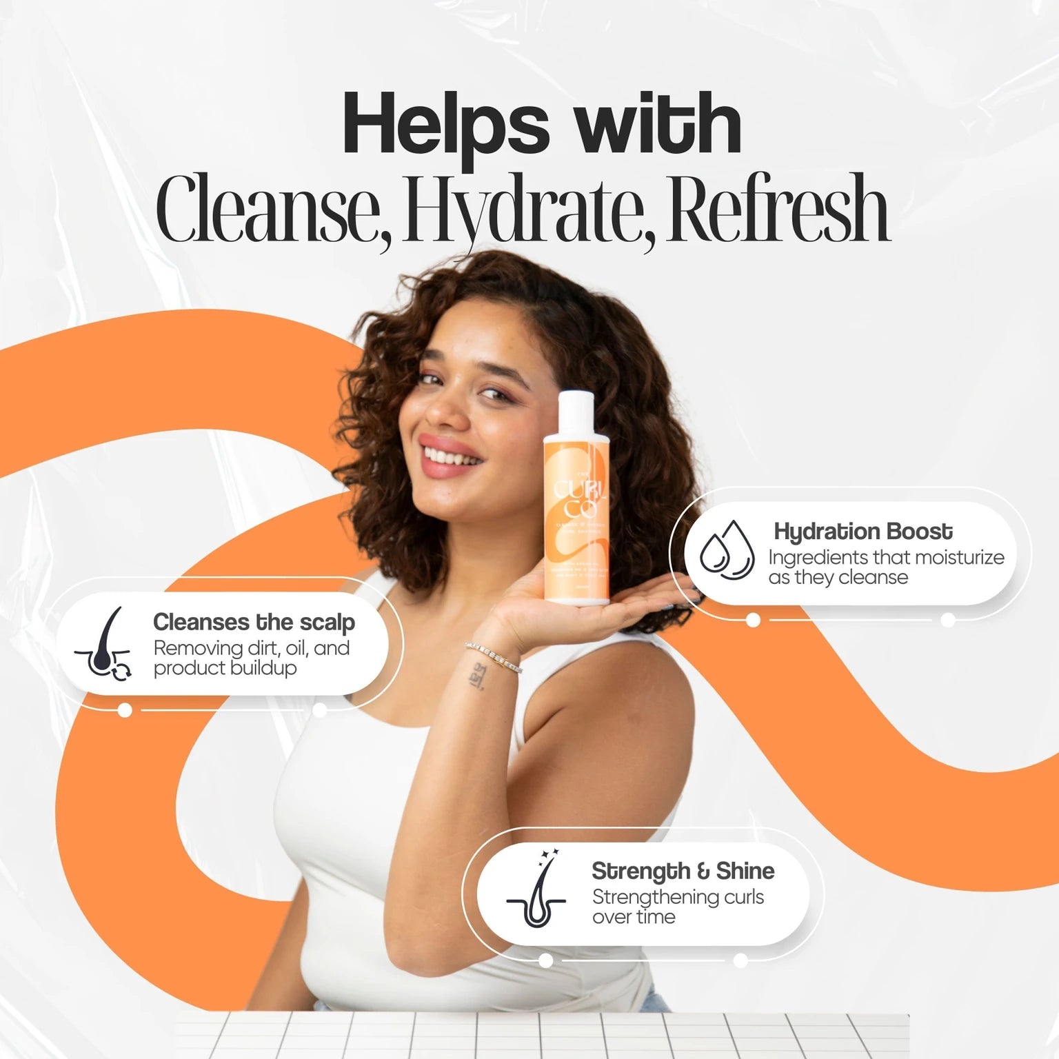 The Curl Co Cleanse and Hydrate Curl Shampoo - photo 3
