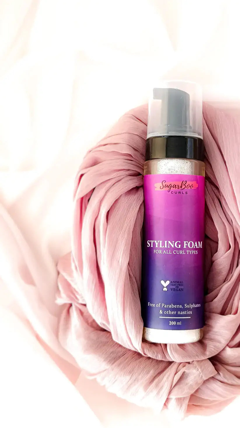 SugarBoo Curls Bundle — Refresh, Styling Foam, Leave-In Conditioner & Citrus & Hibiscus Moisture Hold Gel - photo 2
