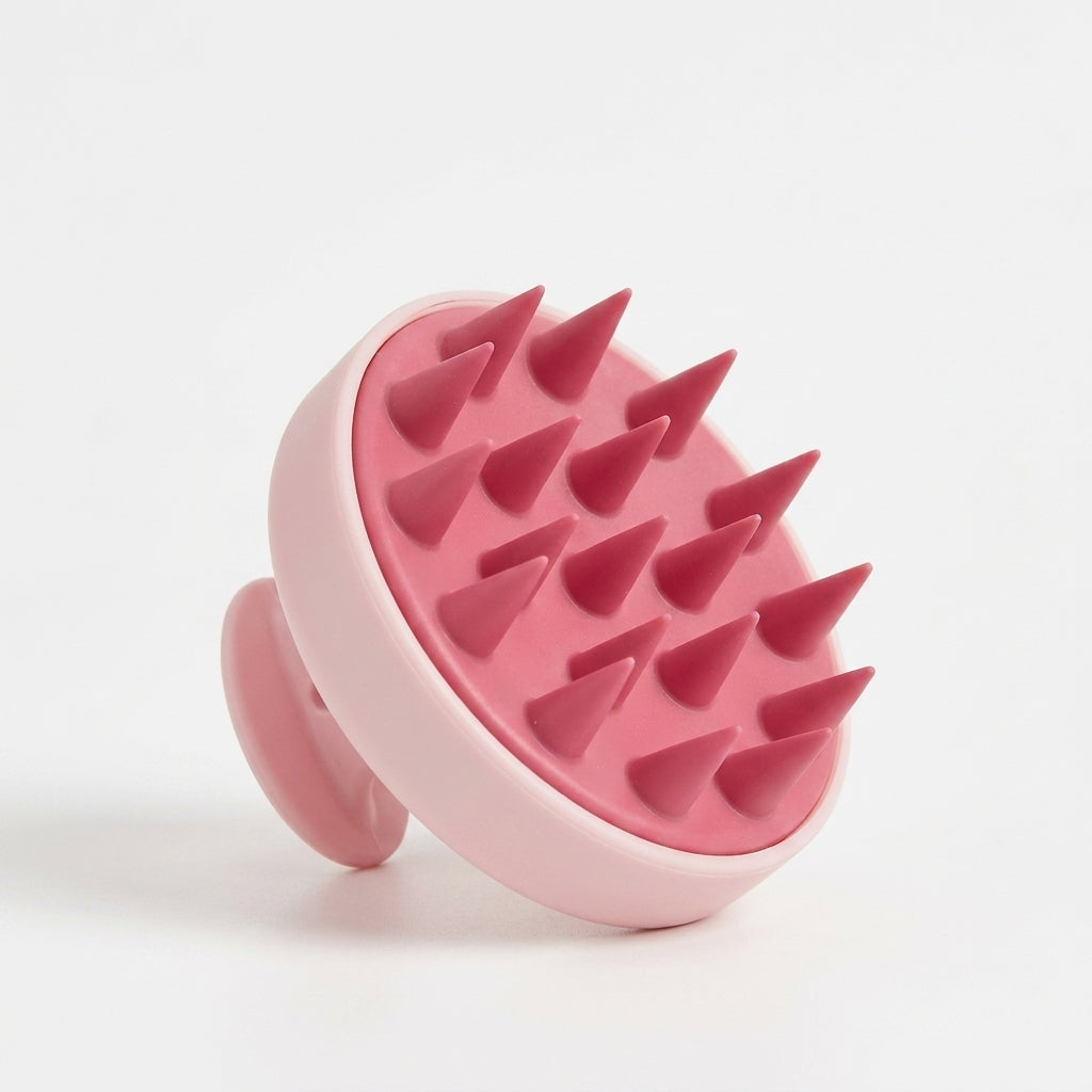 Curl Basics Scalp Round Hair Manual Massager Hair Brush - White