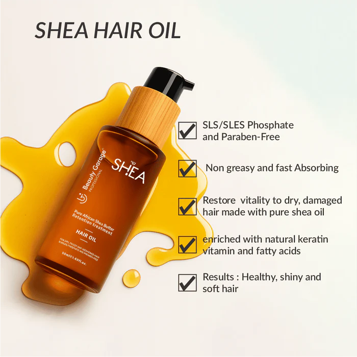 Beauty Garage Shea Retention Shampoo + Conditioner + Oil (300ML+300ML+50ML) - photo 2
