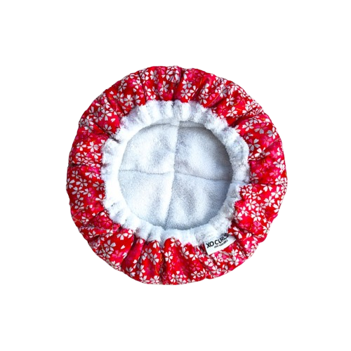 XO Curls Flax Seed Heat Cap - MEDIUM / RED