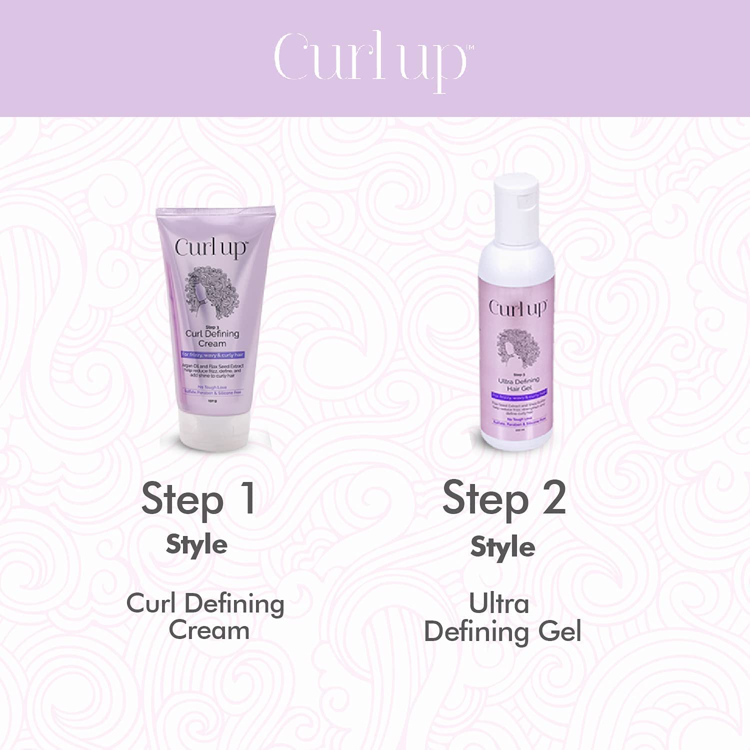 Curl Up Hair Styling Curl Defining Cream & Ultra Defining Hair Gel Combo - photo 3