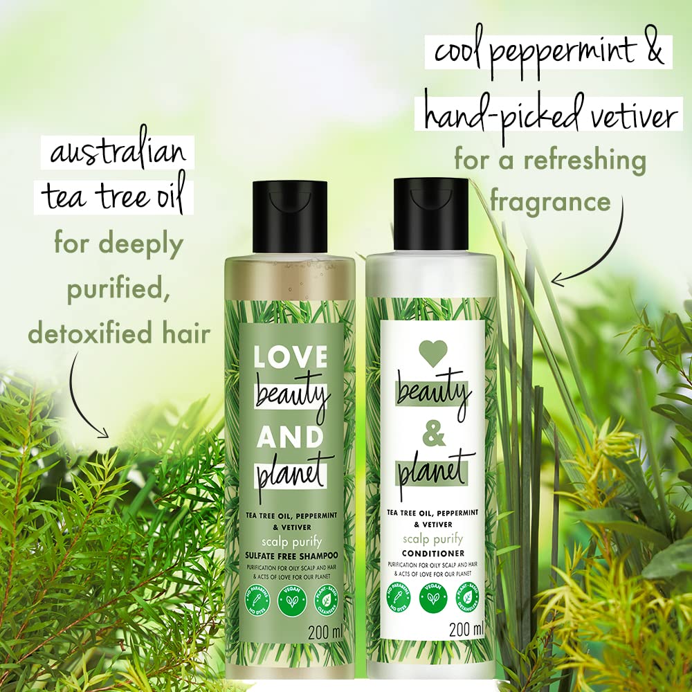 Love Beauty & Planet Tea Tree & Peppermint Purifying Shampoo - photo 3