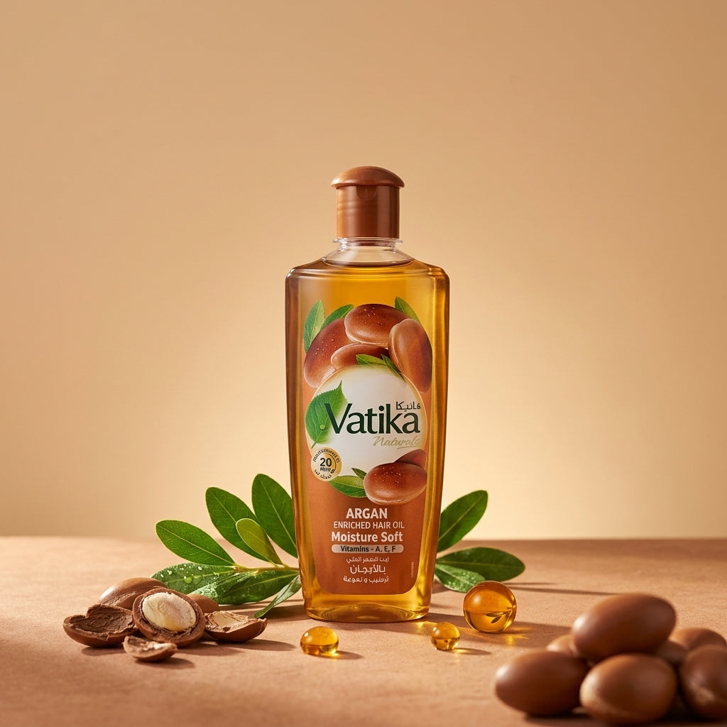 Vatika Naturals Argan Enriched Hair Oil Moisture Soft