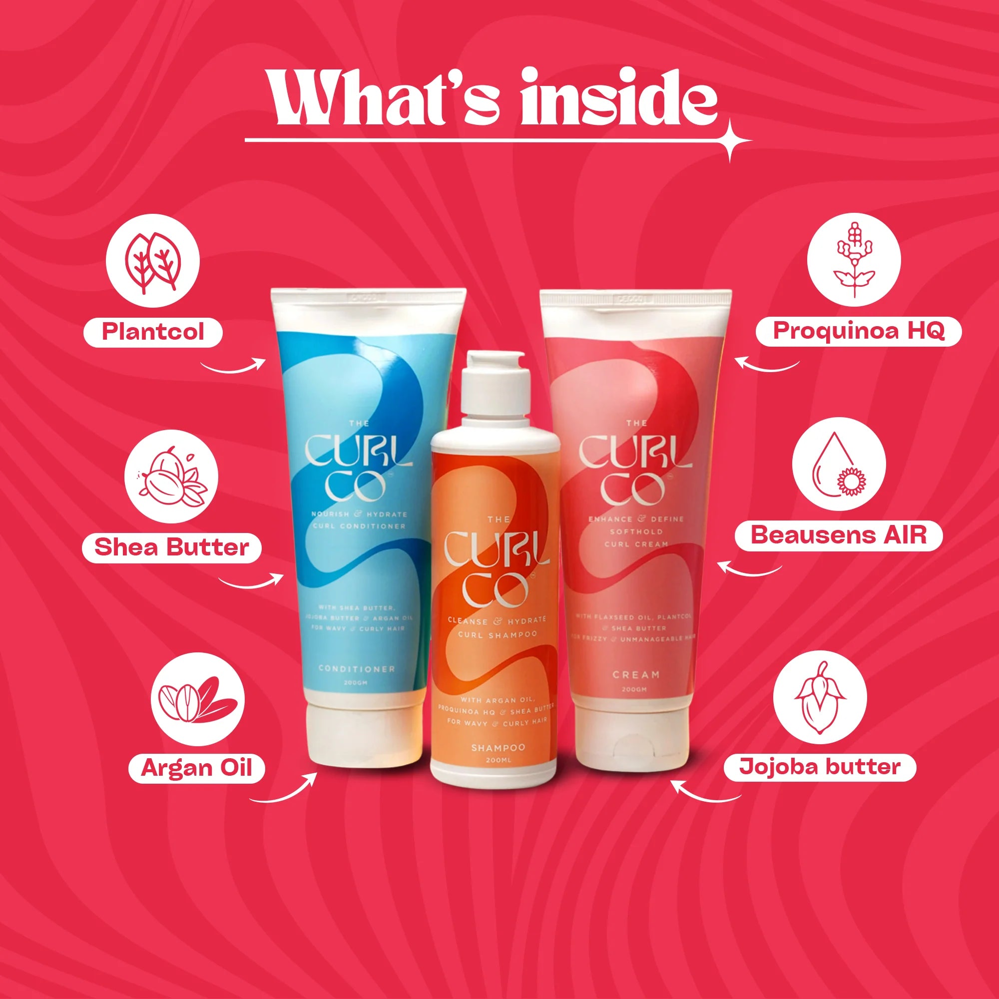The Curl Co Curl Shampoo, Conditioner & Curl Cream Bundle - photo 3