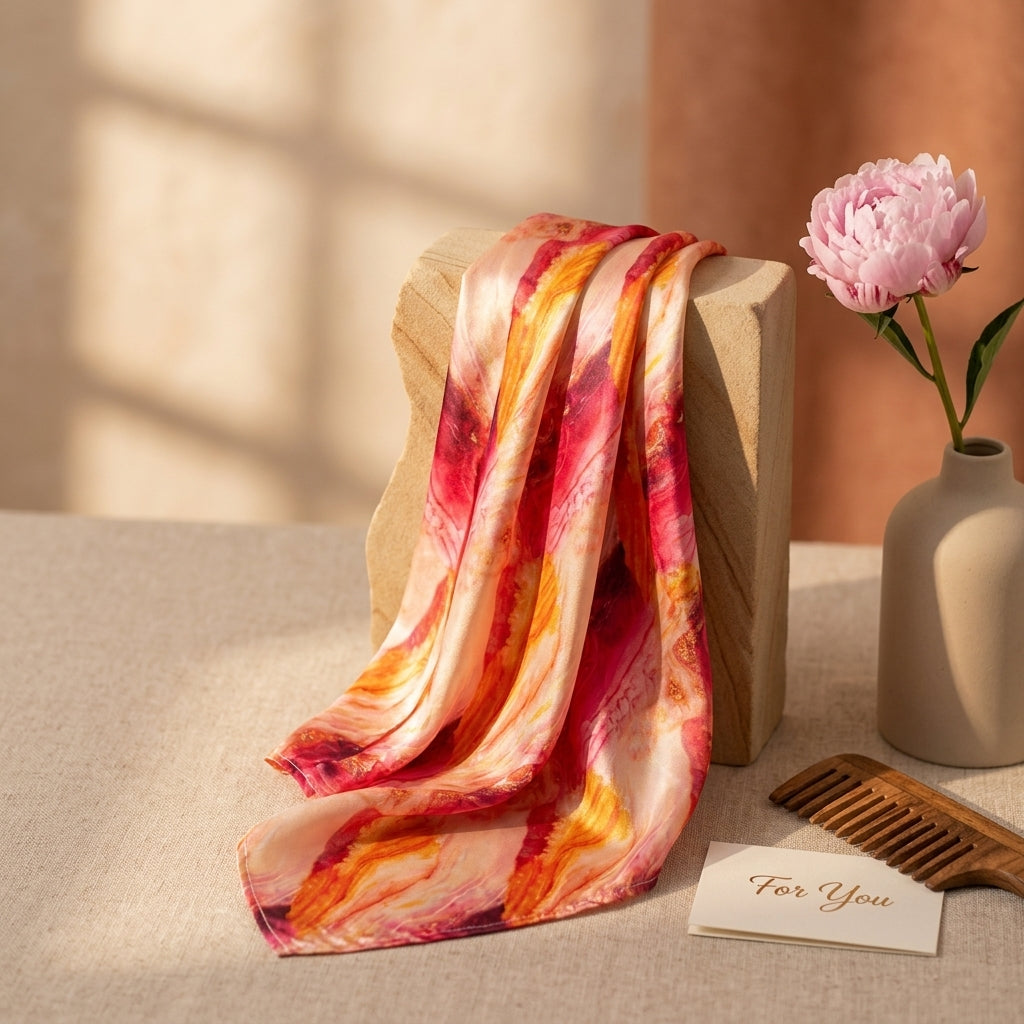 Curlyn Satin Scarf (Printed)
