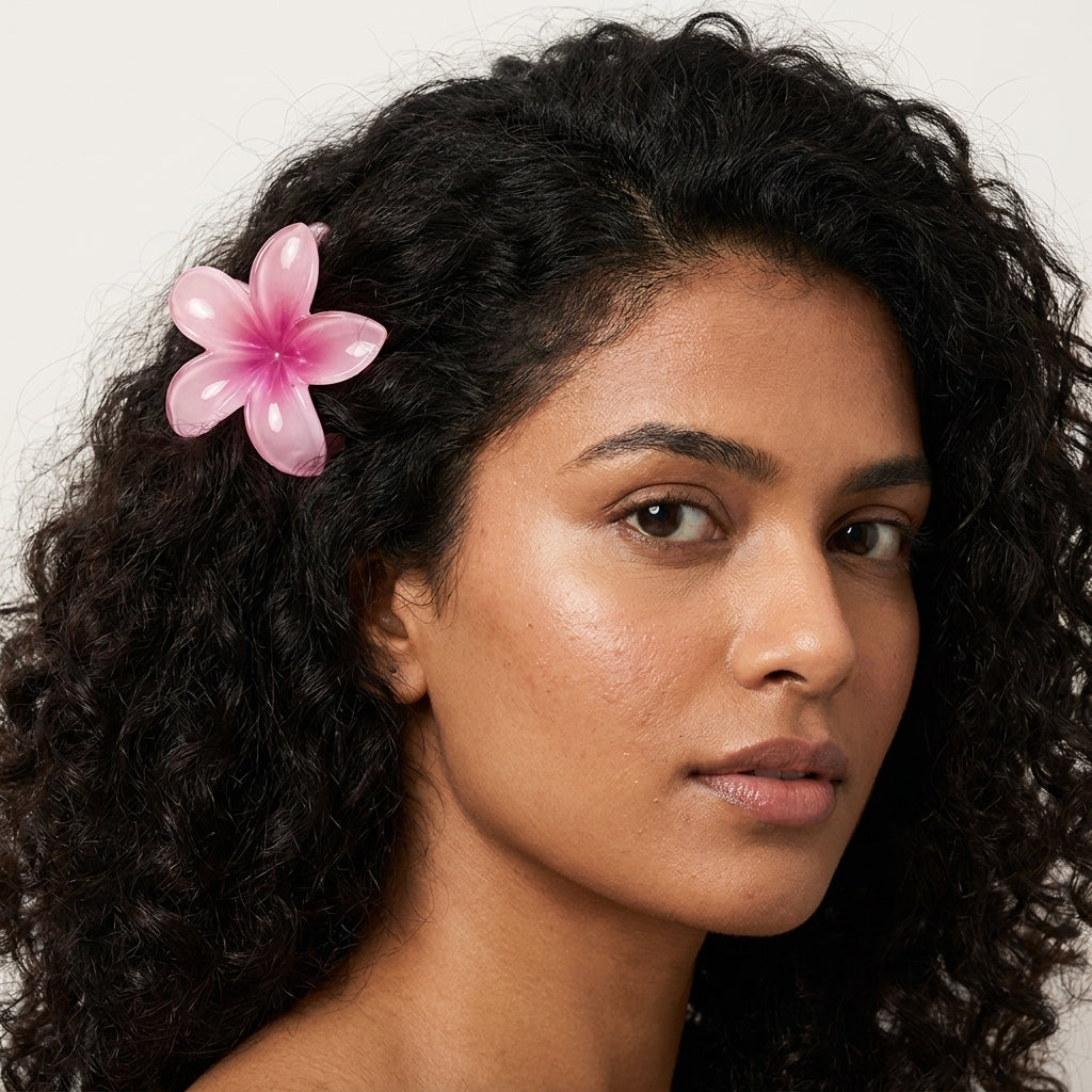 Curl Basics Floral Multicolor Hair Styling Clips Pack Of 3 - photo 2