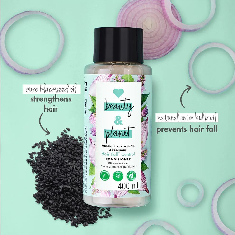 Love Beauty and Planet Onion, Black Seed Oil and Patchouli Hair fall Control Sulfate Free Conditioner - photo 3