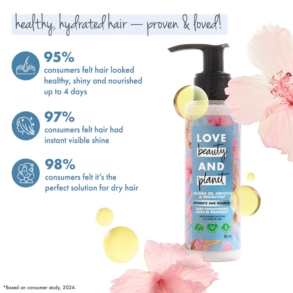 Love Beauty And Planet Hydrate & Nourish Pentavitin & hibiscus Leave in Conditioner - photo 4