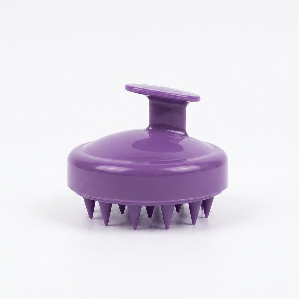 Curl Basics Scalp Round Hair Manual Massager Hair Brush - Purple