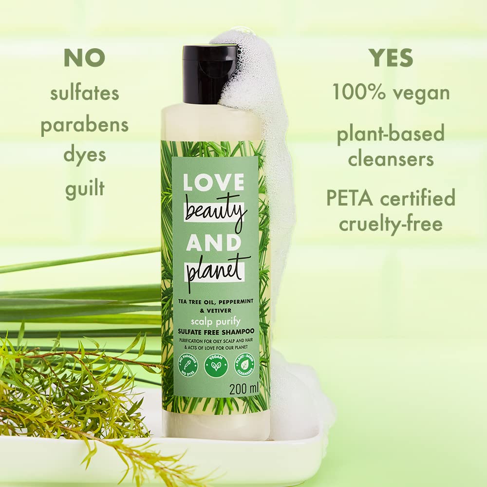 Love Beauty & Planet Tea Tree & Peppermint Purifying Shampoo - photo 4