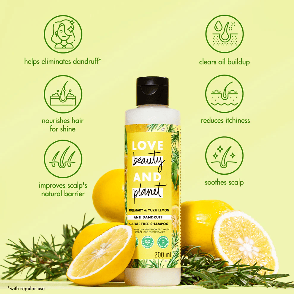 Love Beauty and Planet Rosemary & Yuzu Lemon Anti Dandruff Shampoo - photo 4