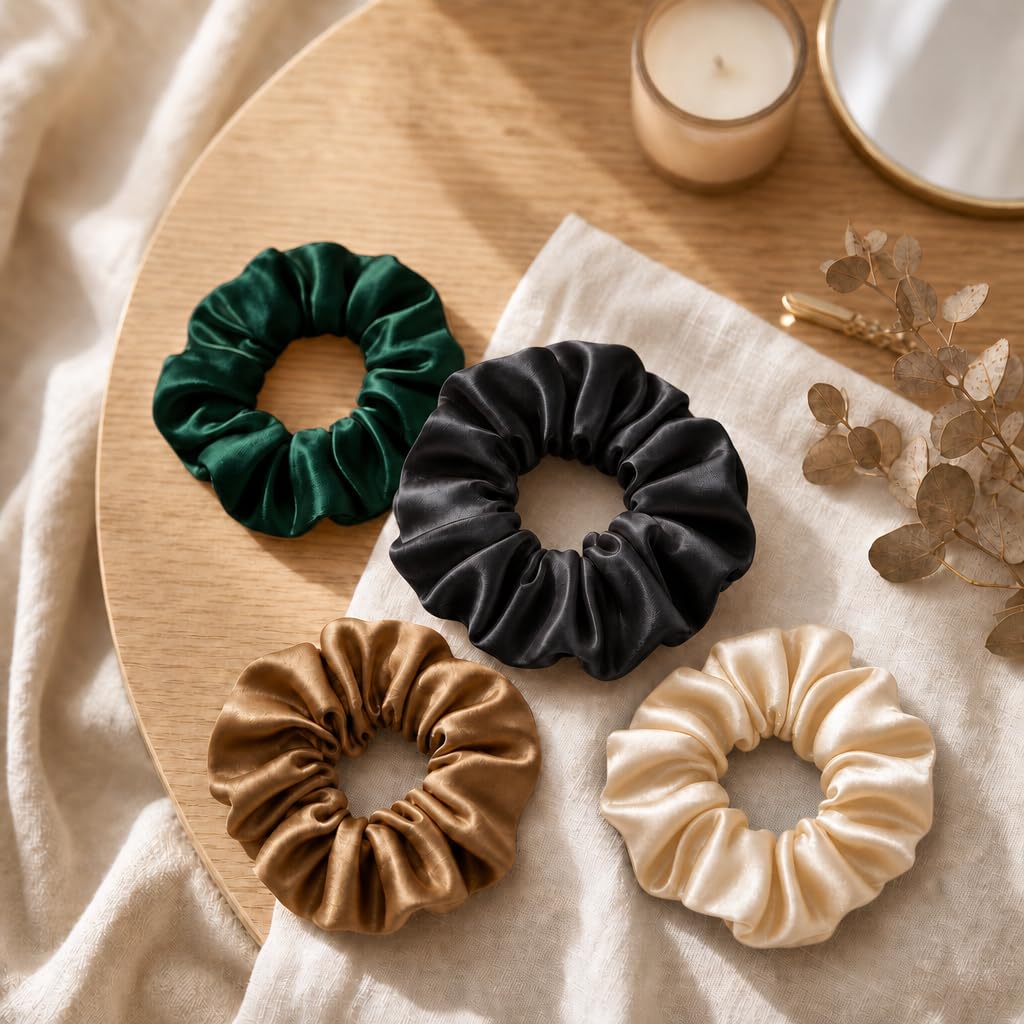 Curl Basics Satin Scrunchies Pack 3