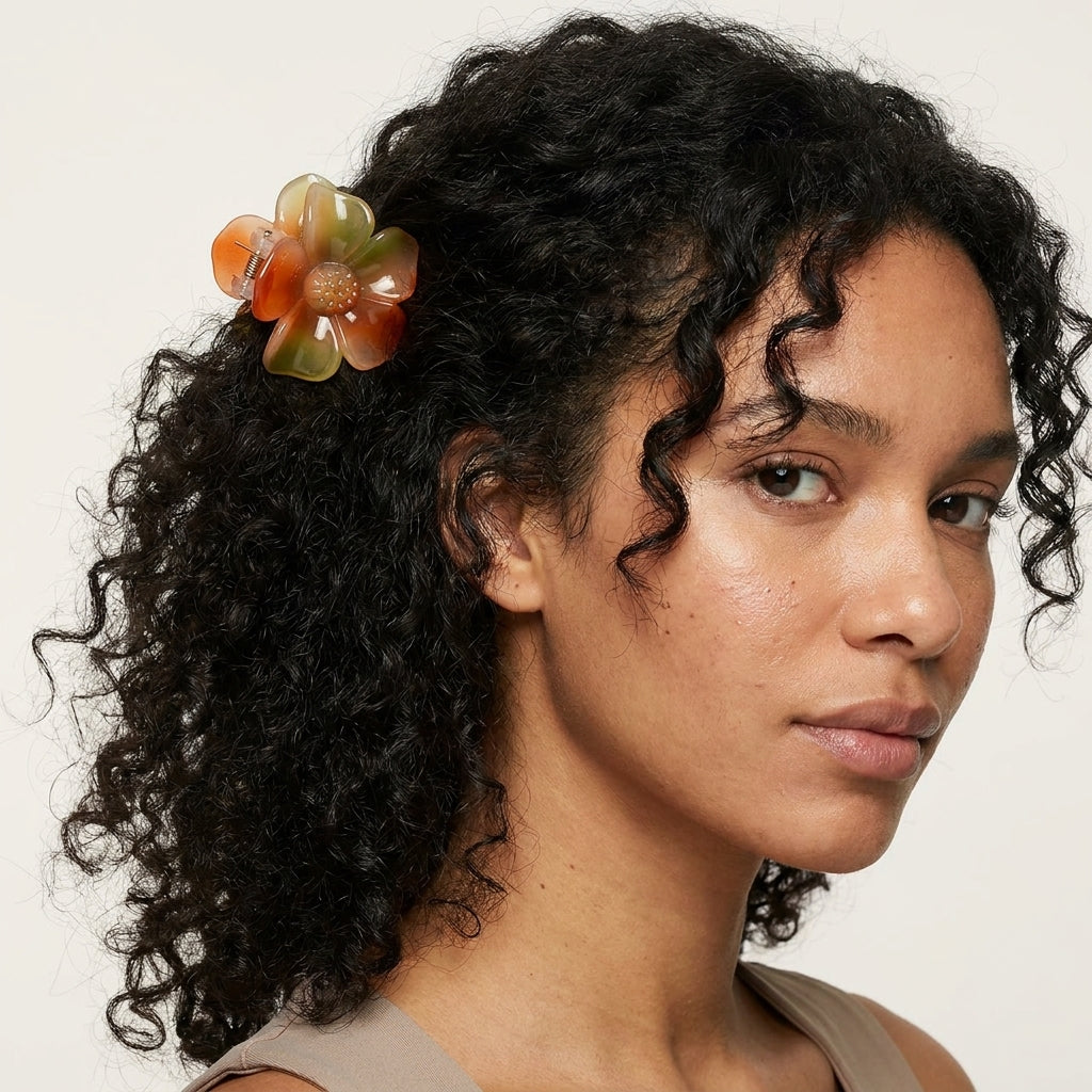 Curl Basics Floral Multicolor Hair Styling Clips Pack Of 5 - photo 3