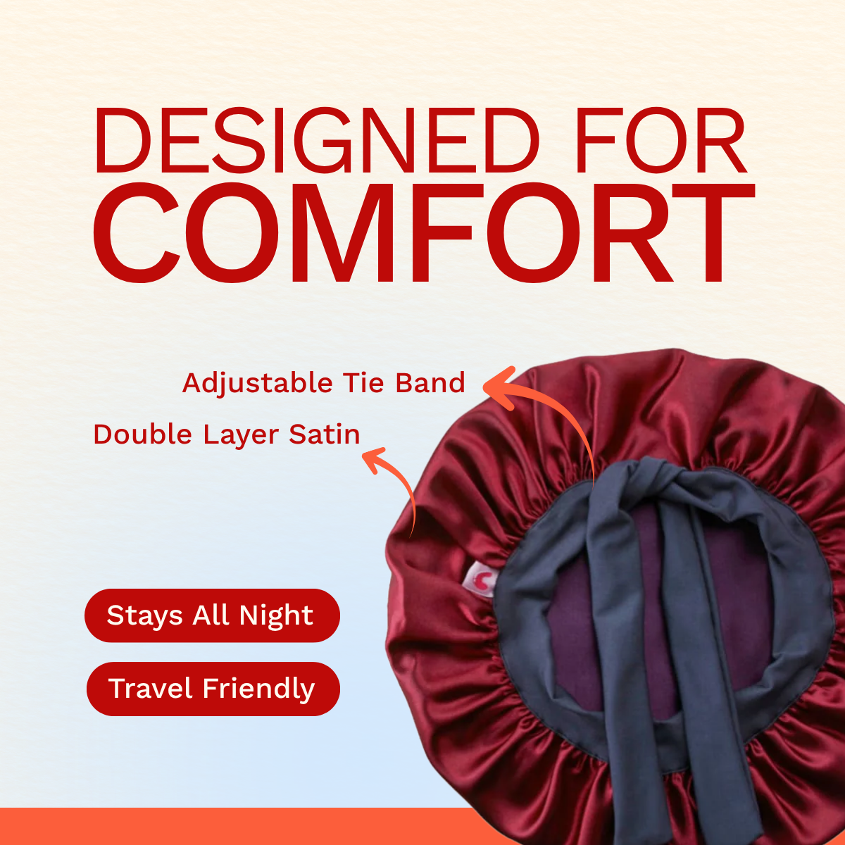 Curlyn Satin Bonnet (Plain)