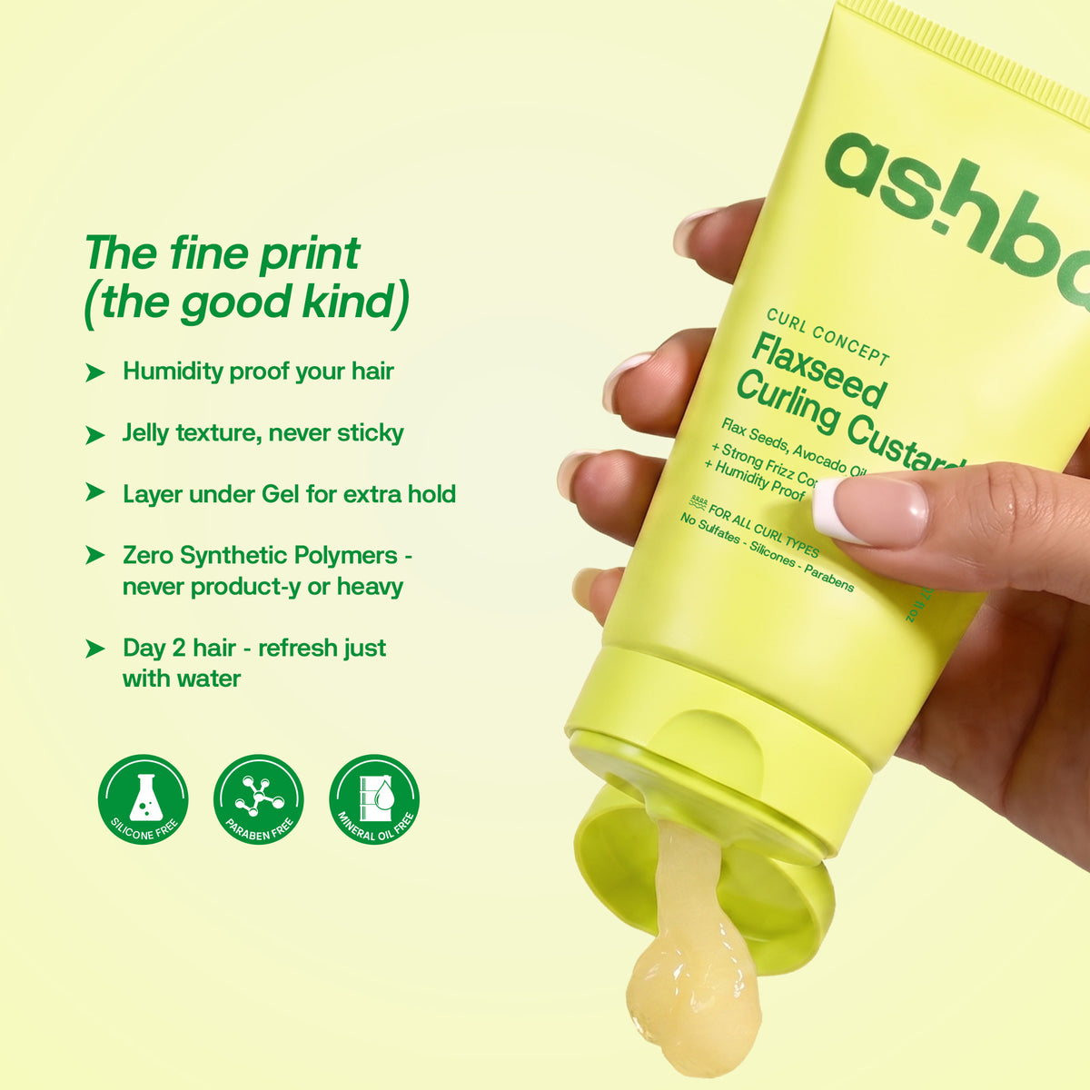 Ashba Botanics Flaxseed Curling Custard