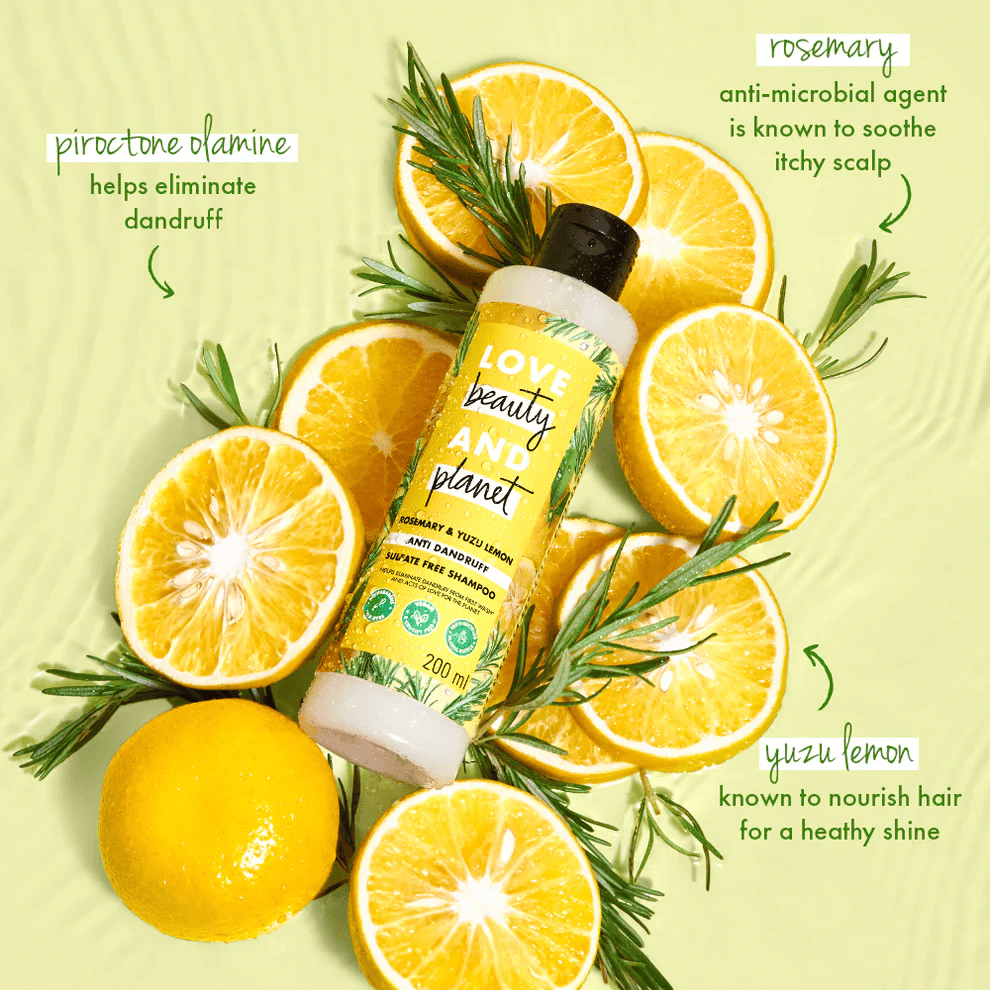 Love Beauty and Planet Rosemary & Yuzu Lemon Anti Dandruff Shampoo - photo 5