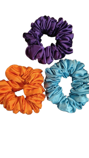 Curl Care Satin Hair Scrunchies Assorted Curl Protector - photo 7