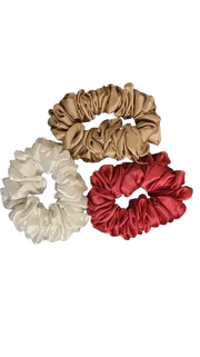 Curl Care Satin Hair Scrunchies Assorted Curl Protector