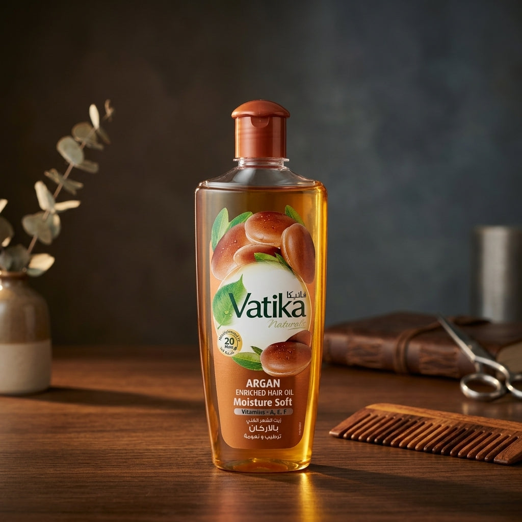 Vatika Naturals Argan Enriched Hair Oil Moisture Soft