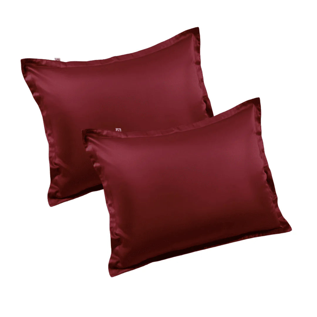 Curlyn Satin Pillowcase Plain - Maroon