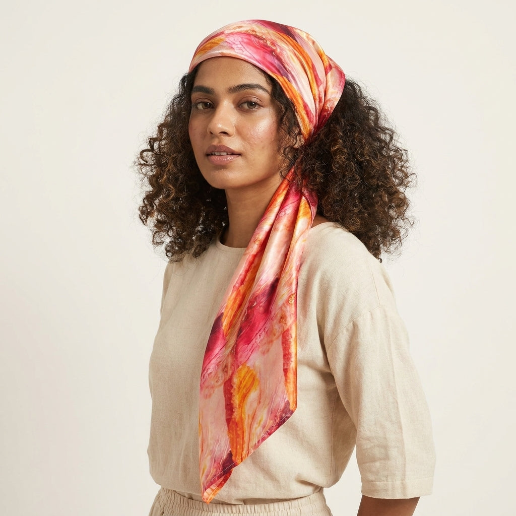 Curlyn Satin Scarf (Printed)