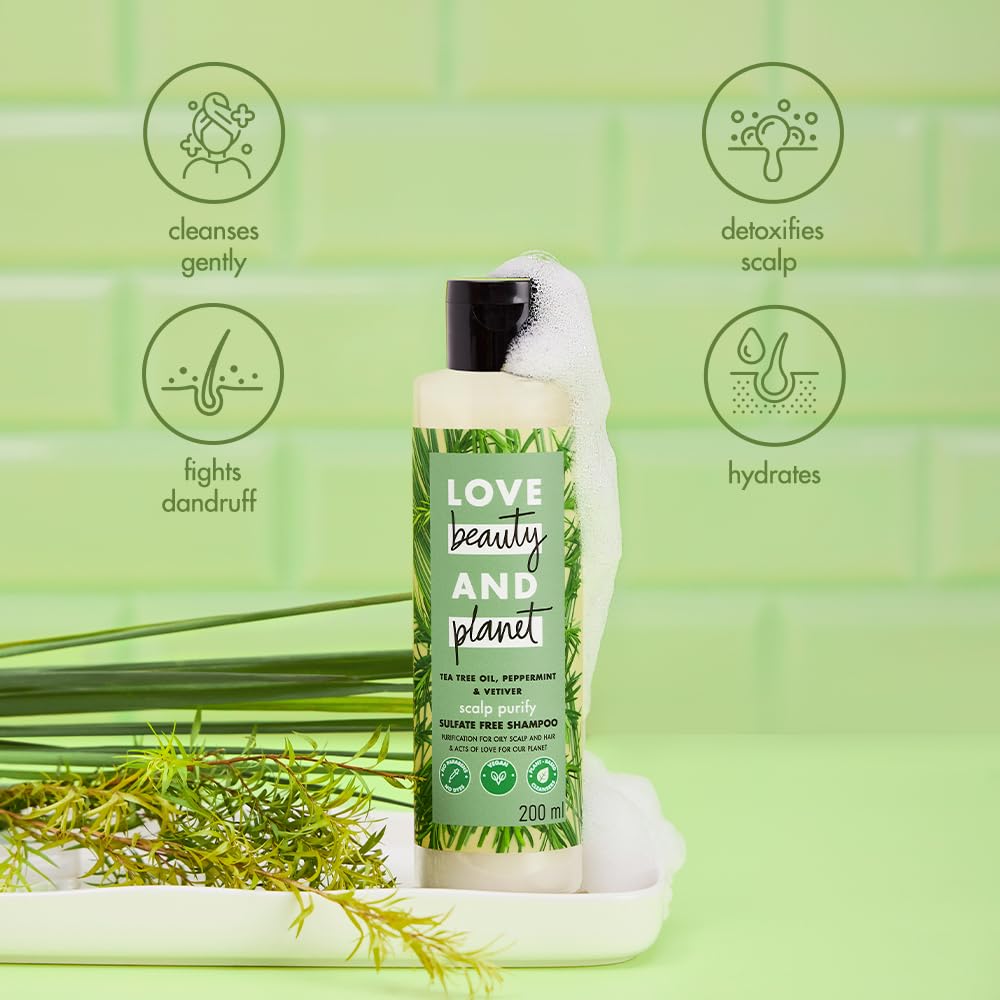 Love Beauty & Planet Tea Tree & Peppermint Purifying Shampoo - photo 5