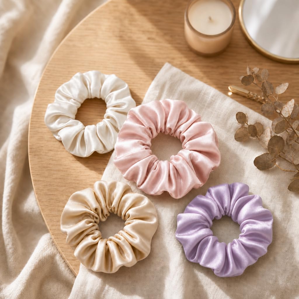 Curl Basics Satin Scrunchies Pack 3