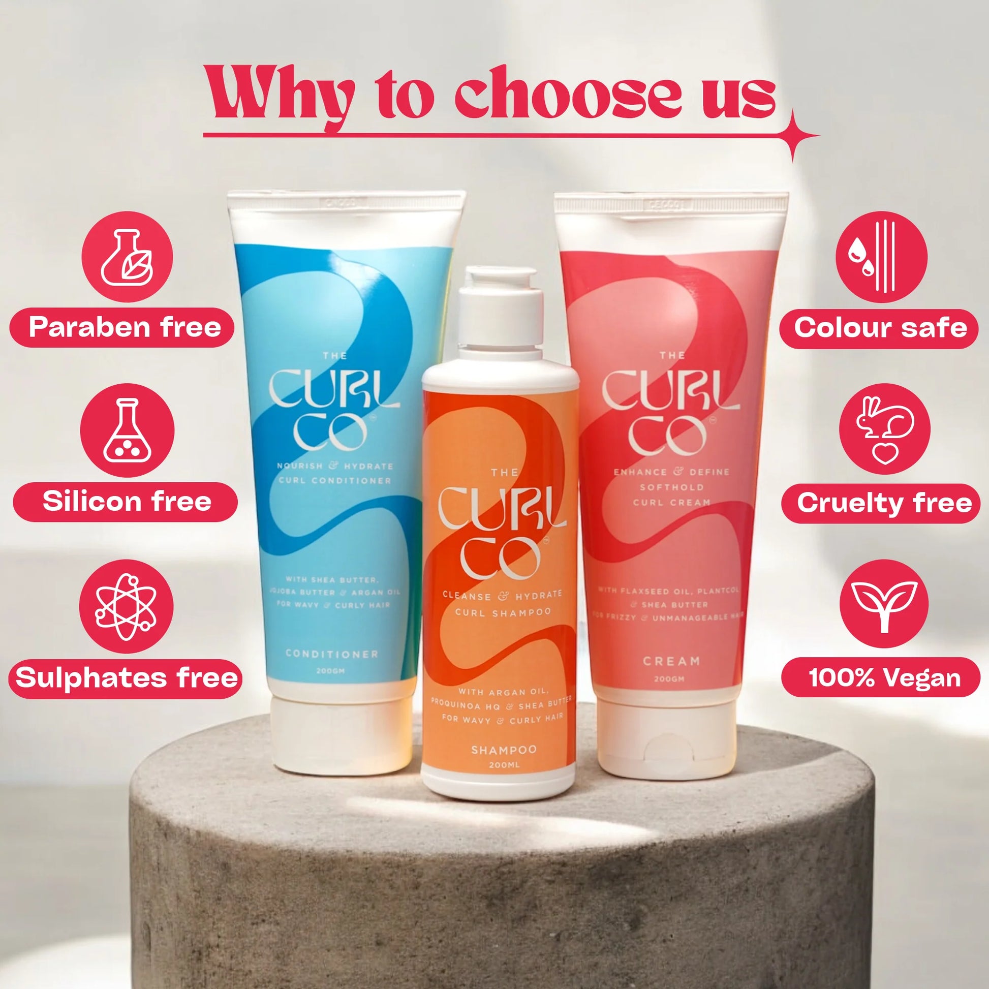 The Curl Co Curl Shampoo, Conditioner & Curl Cream Bundle - photo 5