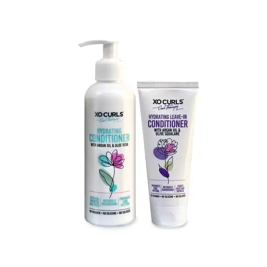 XO Curls Hydrate Conditioner And Soothe Dry Hair With This Hydrating Leave in Conditioner Combo