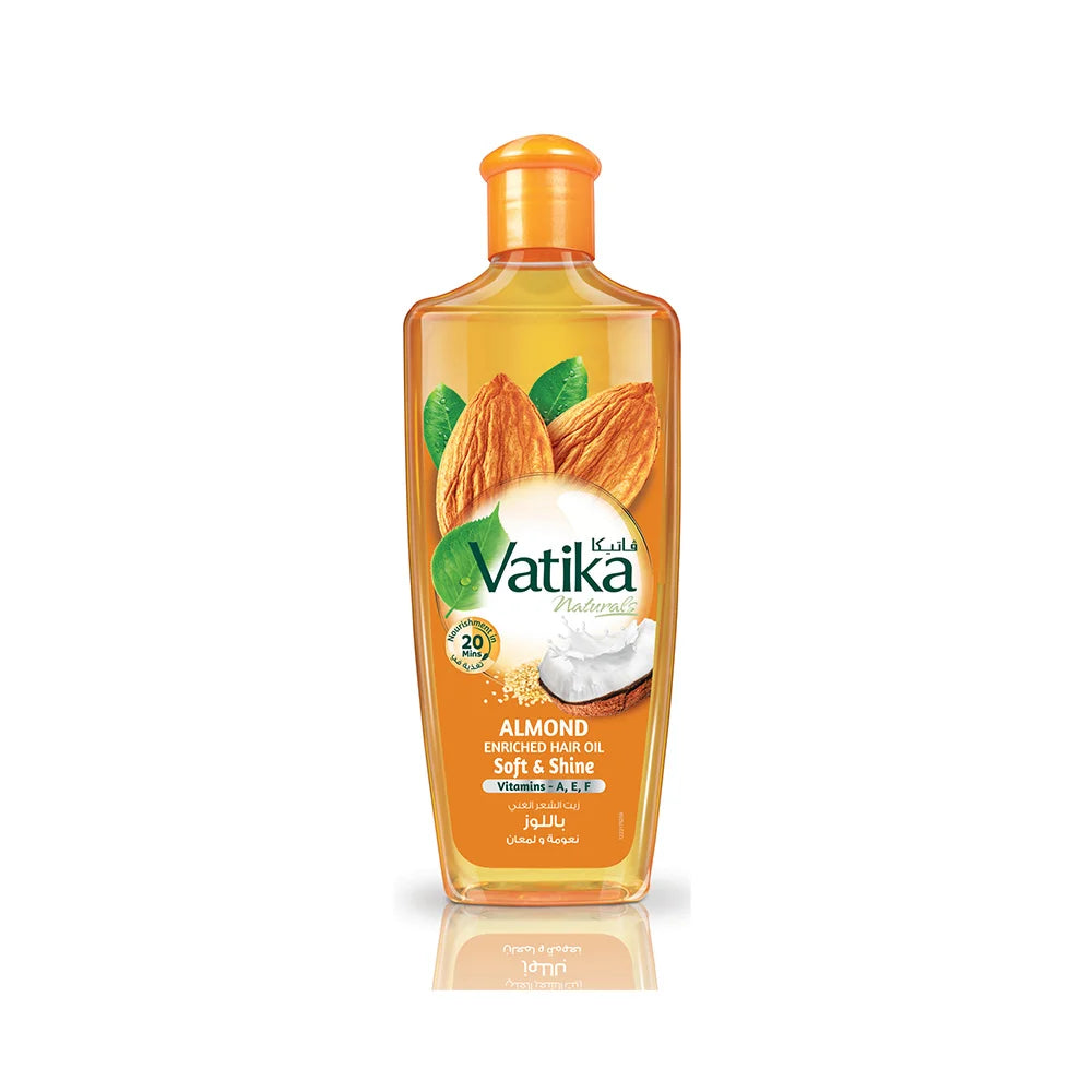 Vatika Naturals Almond Hair Oil Coconut, Sesame Softens & Shines Hair Oil