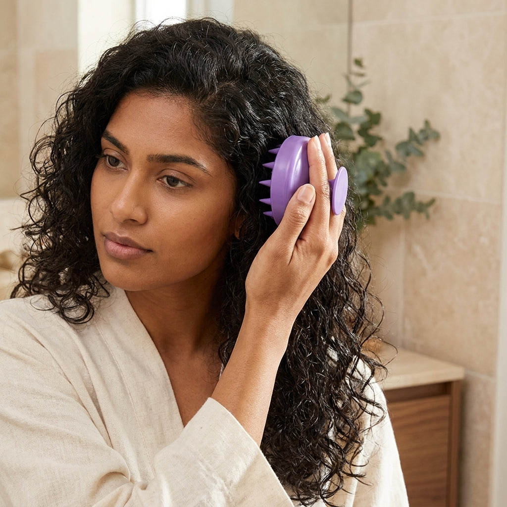 Curl Basics Scalp Round Hair Manual Massager Hair Brush - photo 10