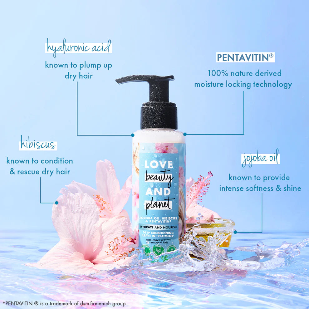 Love Beauty And Planet Hydrate & Nourish Pentavitin & hibiscus Leave in Conditioner - photo 6
