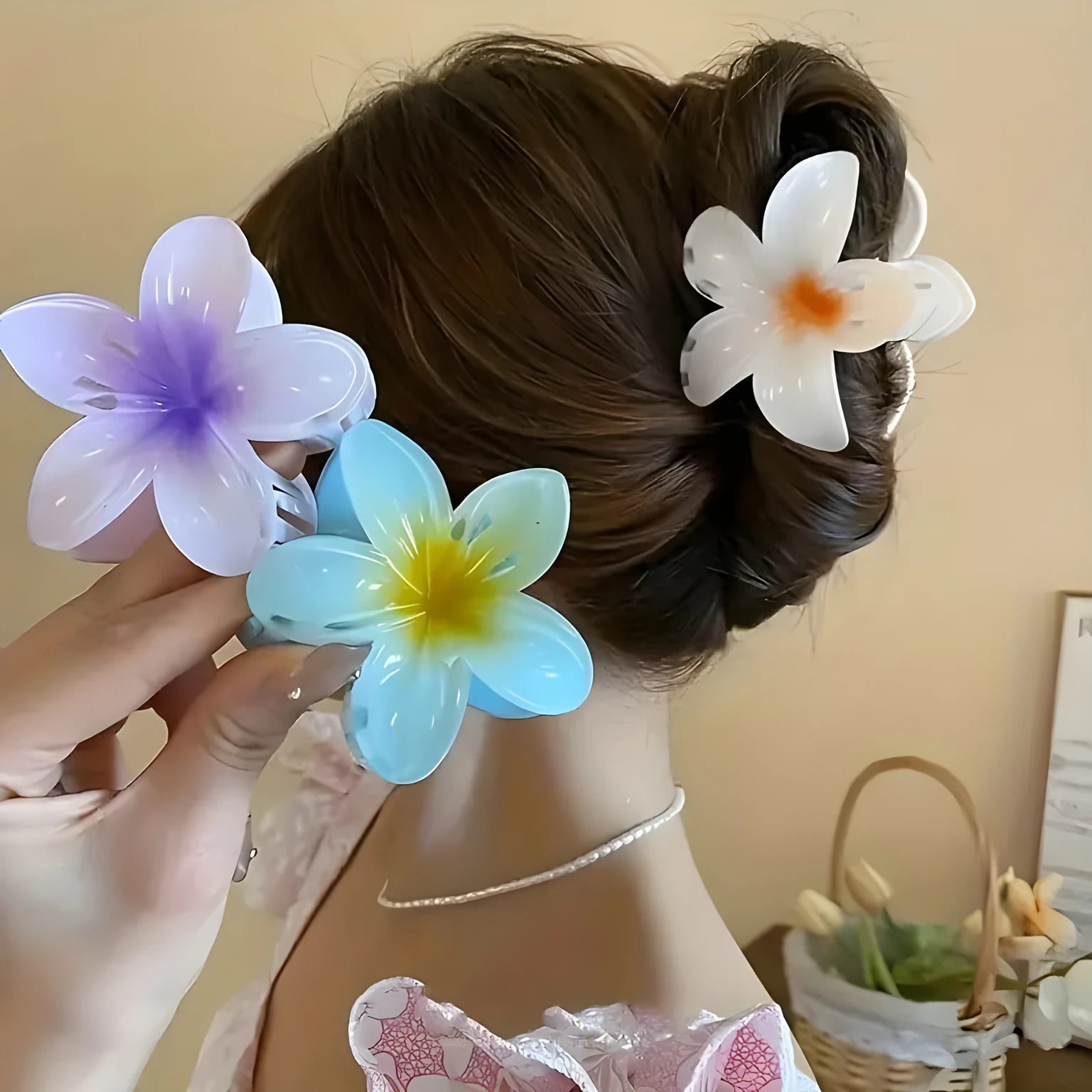 Curl Basics Floral Multicolor Hair Styling Clips Pack Of 3 - photo 5