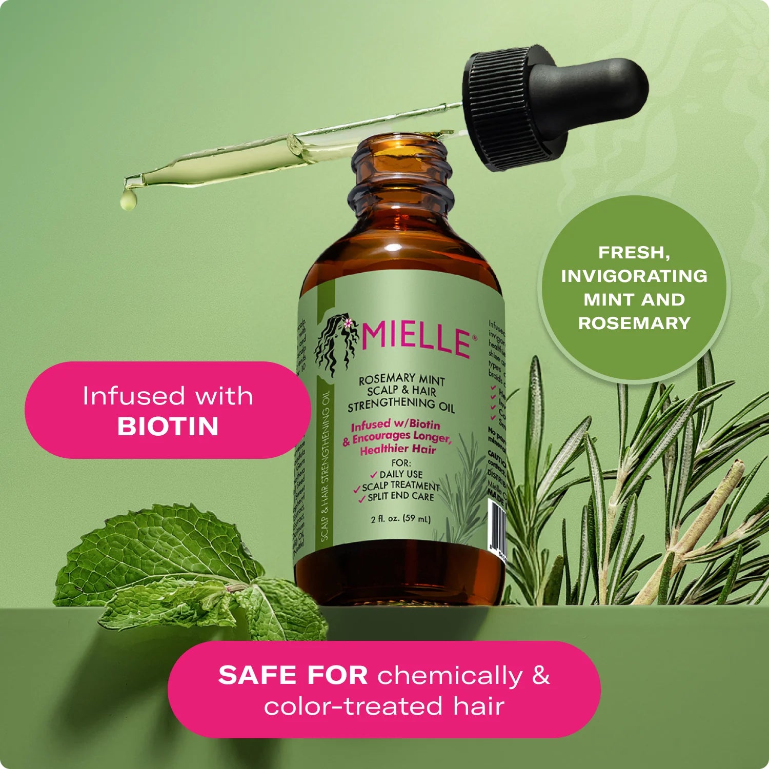 Mielle Rosemary Mint Scalp and Hair Oil - photo 4
