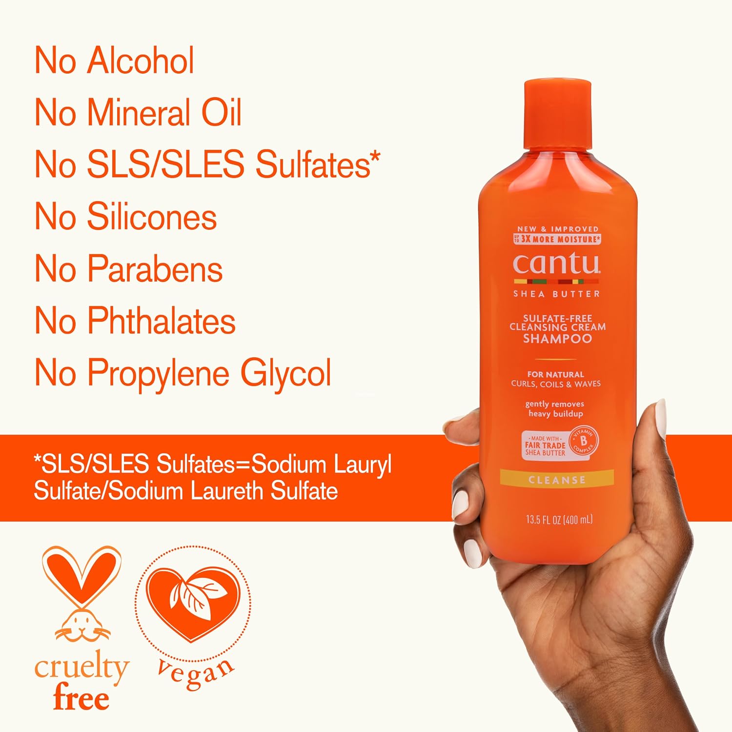 Cantu Shea Butter Sulfate-Free Cleansing Cream Shampoo