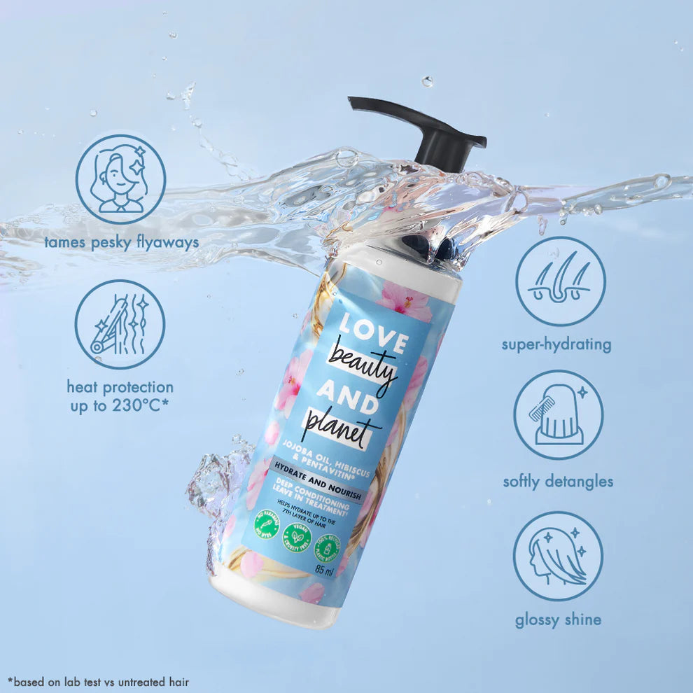 Love Beauty And Planet Hydrate & Nourish Pentavitin & hibiscus Leave in Conditioner - photo 7