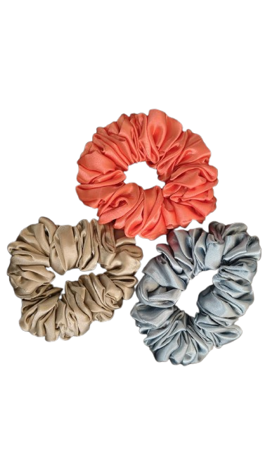 Curl Care Satin Hair Scrunchies Assorted Curl Protector - photo 3
